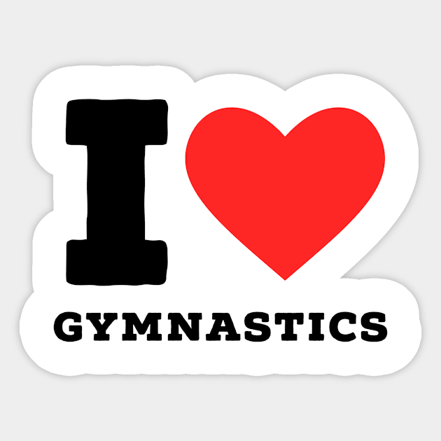 I love gymnastics Sticker by richercollections